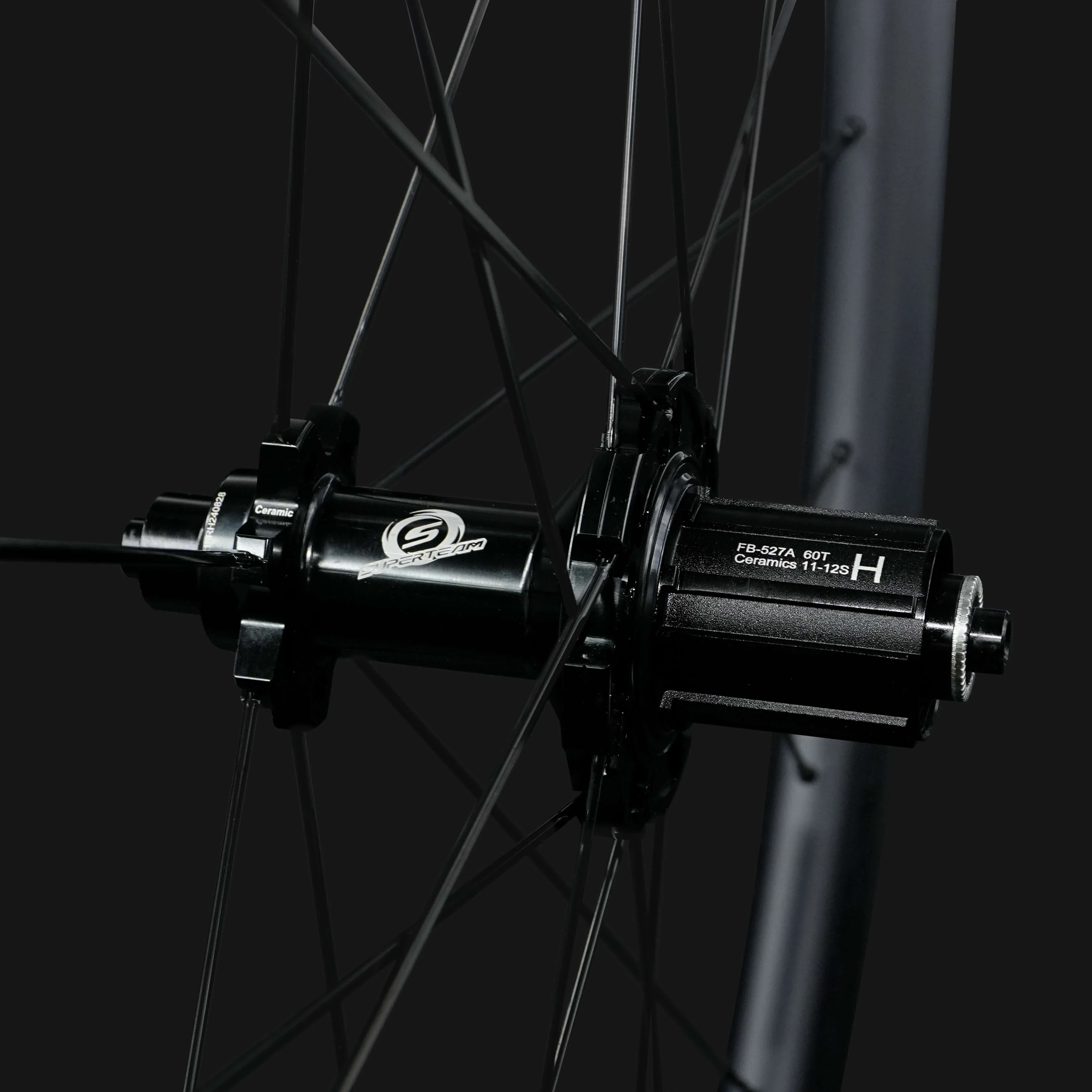 Classic PRO R25-60 Carbon Wheelset RIM Brake Black Decals - Image 5