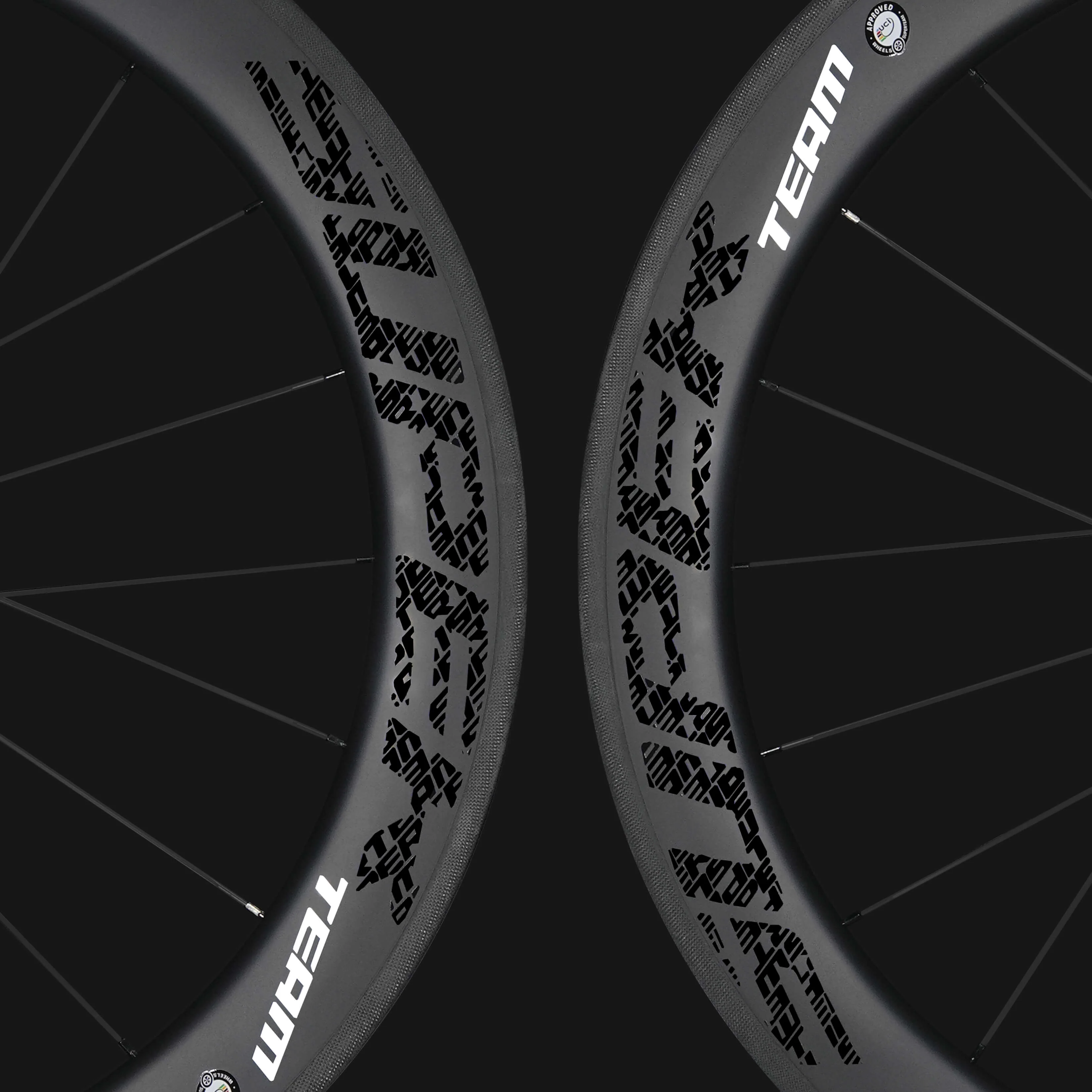Classic PRO R25-60 Carbon Wheelset RIM Brake Black Decals - Image 8