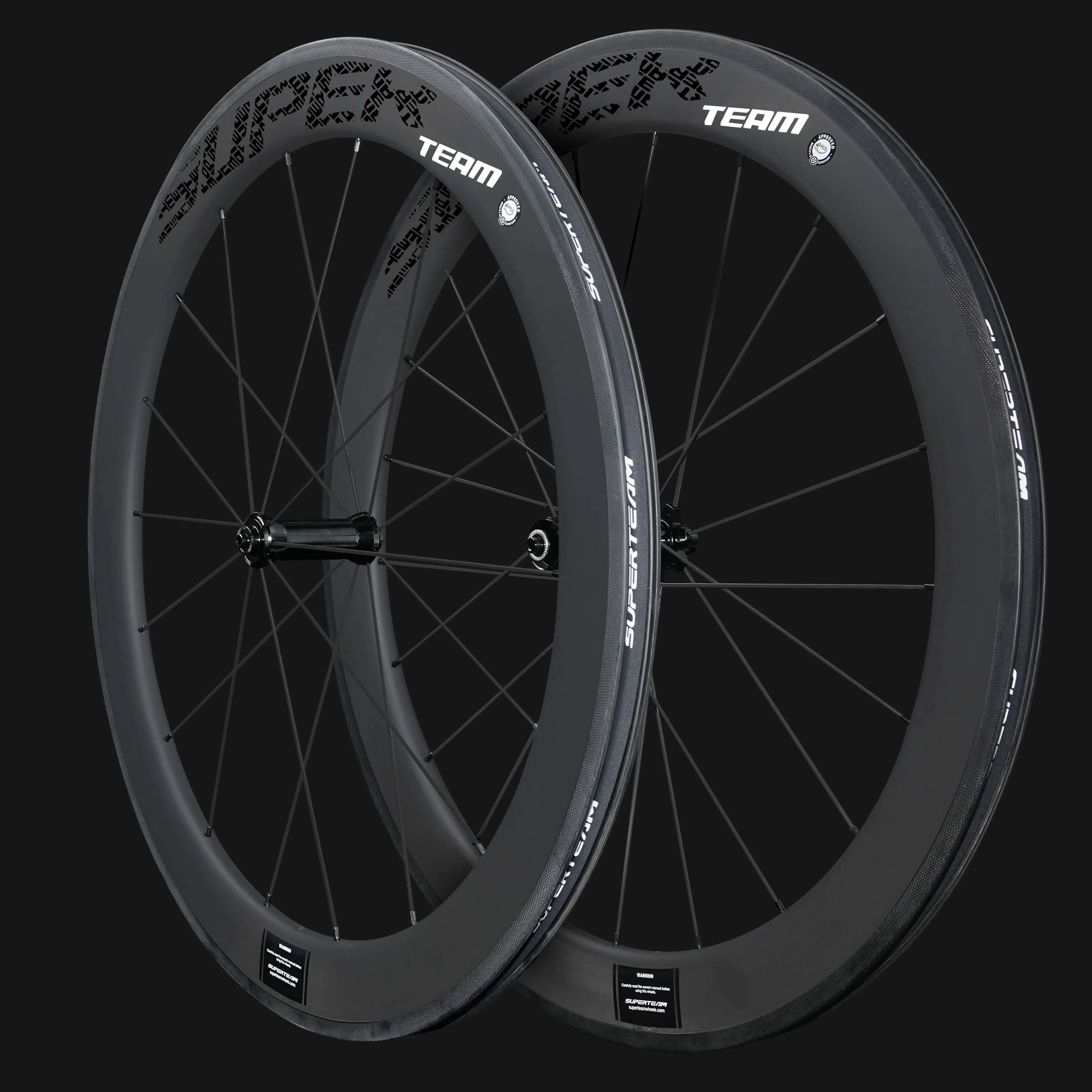 Classic PRO R25-60 Carbon Wheelset RIM Brake Black Decals - Image 9
