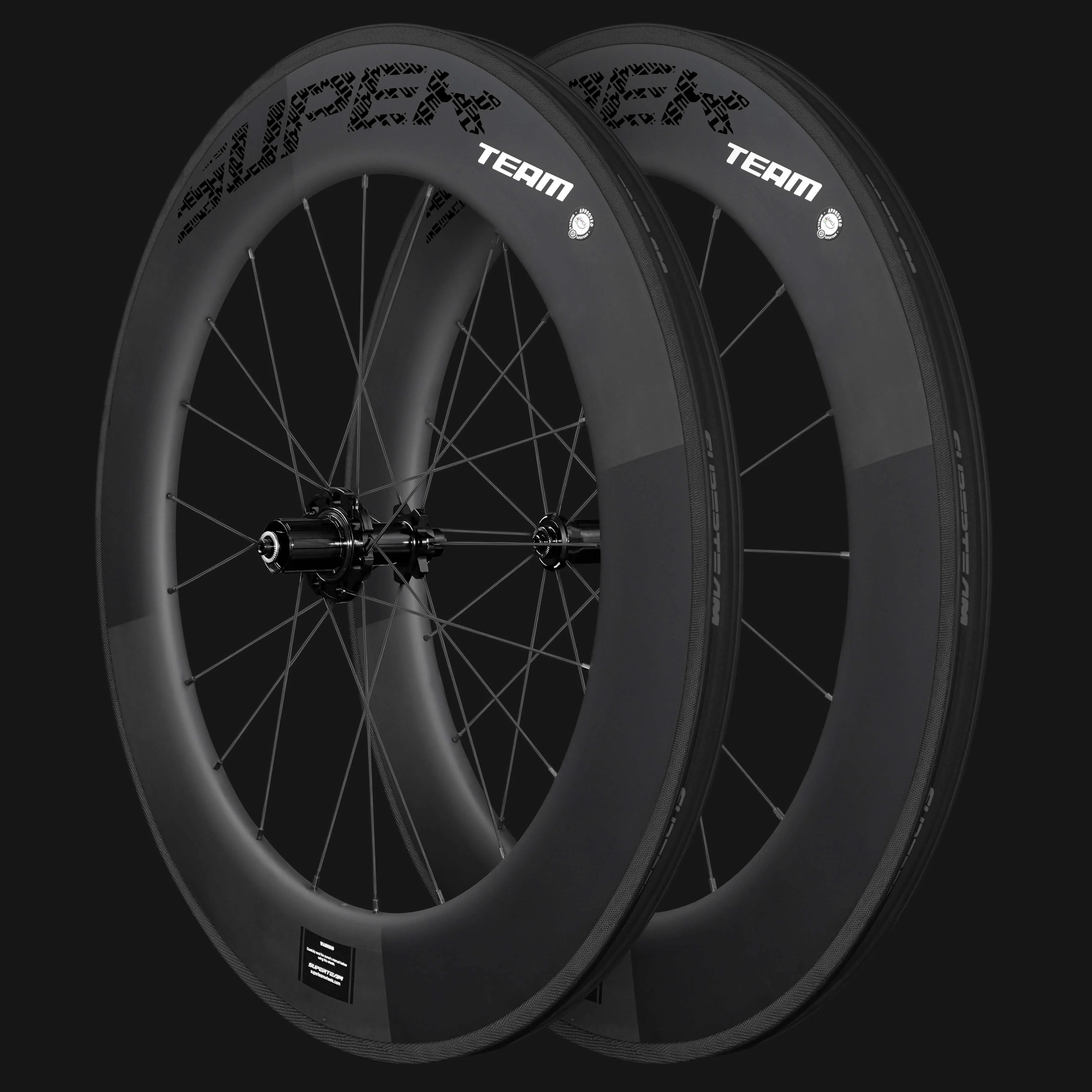 Classic PRO R25-88 Carbon Wheelset RIM Brake Black Decals - Image 9