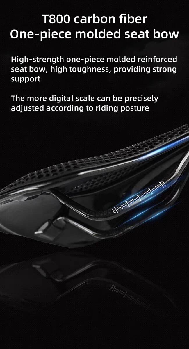 Superteam Air Max Full Carbon Fiber 3D Printing Medium Short-Nosed Bike Saddle - Image 3